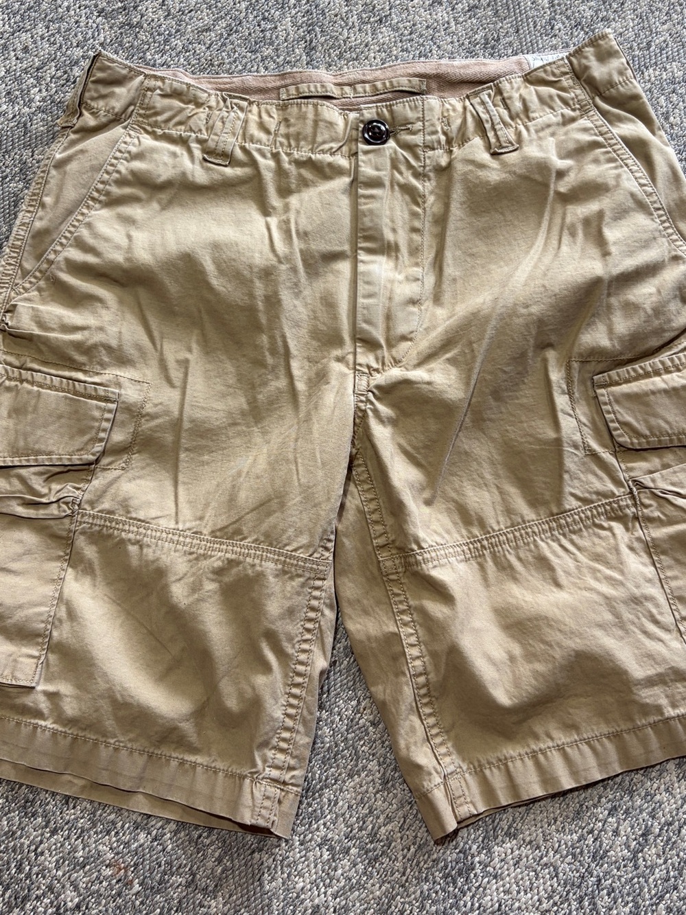 Polo Ralph Lauren Men's Tan Cargo Shorts with Utility Pockets